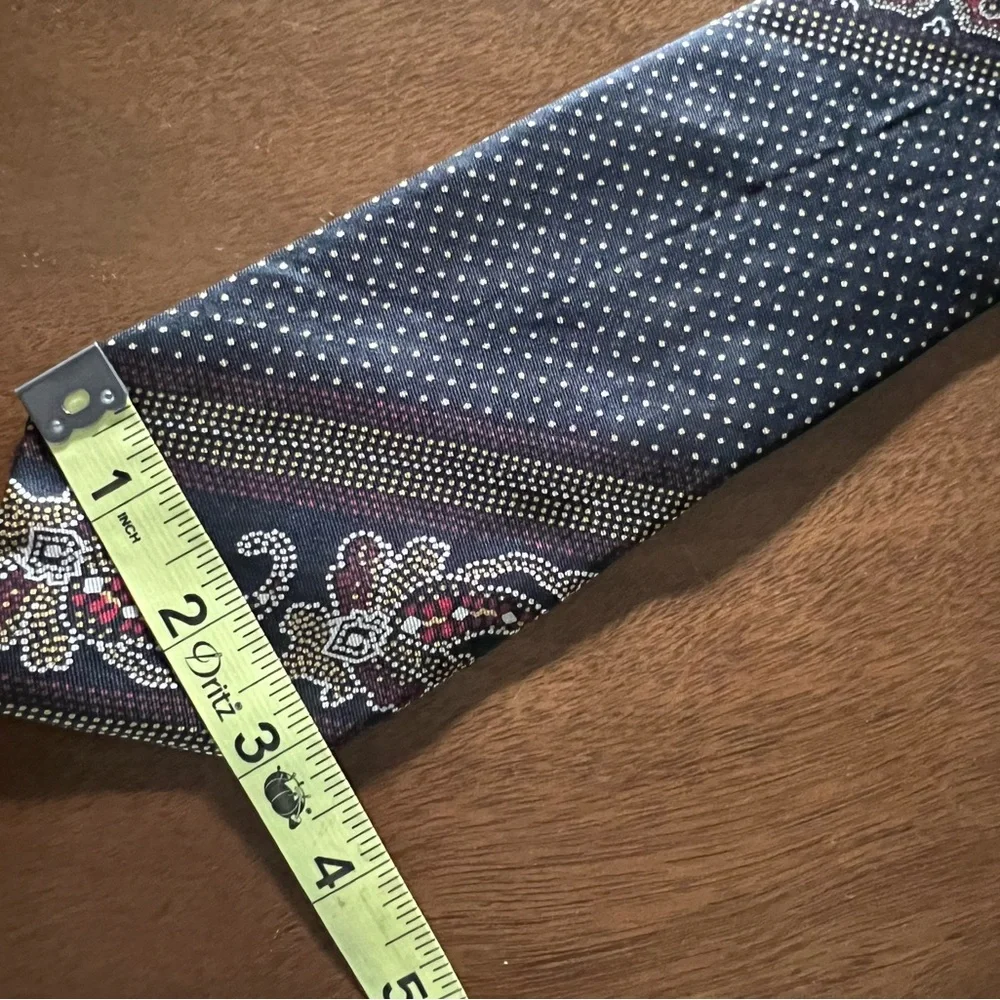 Men's Vintage Black Polka Dot COURCHEVEL Silk NECKTIE Elegant Tie